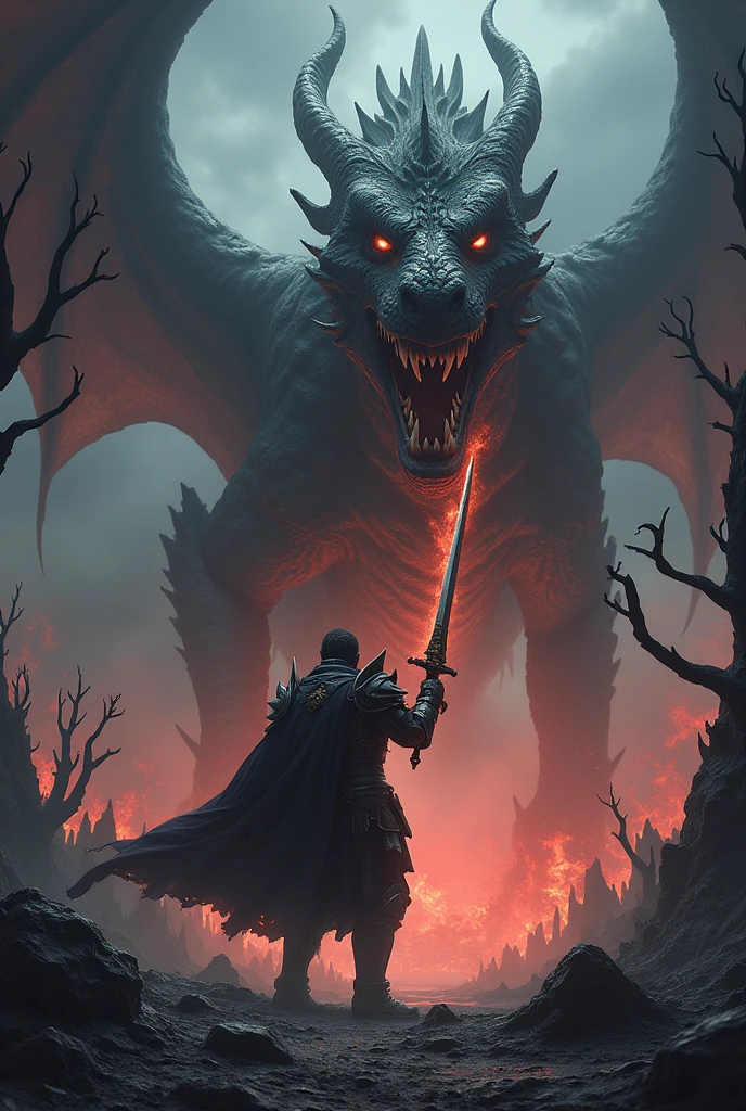 Dark fantasia,Knight fight With one Dragon