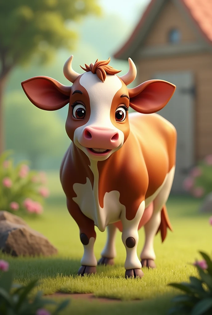 Happy cow after surgical removal of faecolith