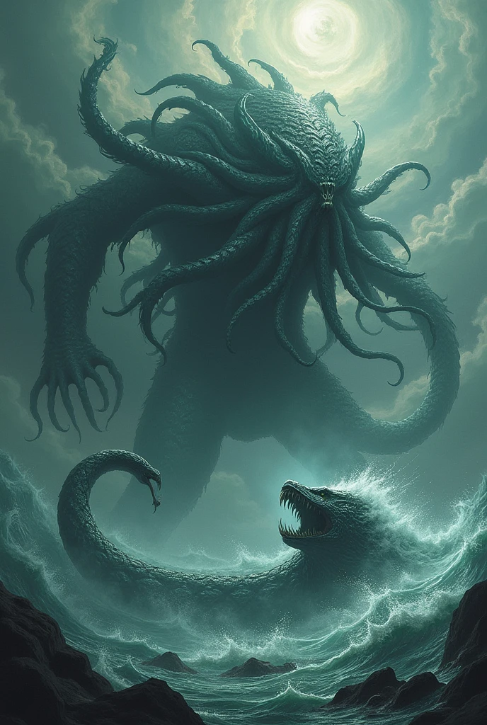 Spawns Cthulhu fighting the Leviathan