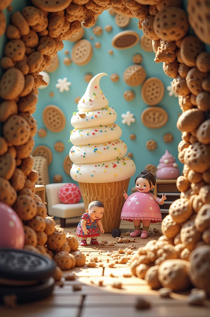 magic land made of sweets with happy kids eating huge ice cream, ultra hd, realistic, vivid colors, highly detailed, UHD drawing, pen and ink, perfect composition, beautiful detailed intricate insanely detailed octane render trending on artstation, 8k artistic photography, photorealistic concept art, soft natural volumetric cinematic perfect light <lora:xl_more_art-full_v1:0.75>