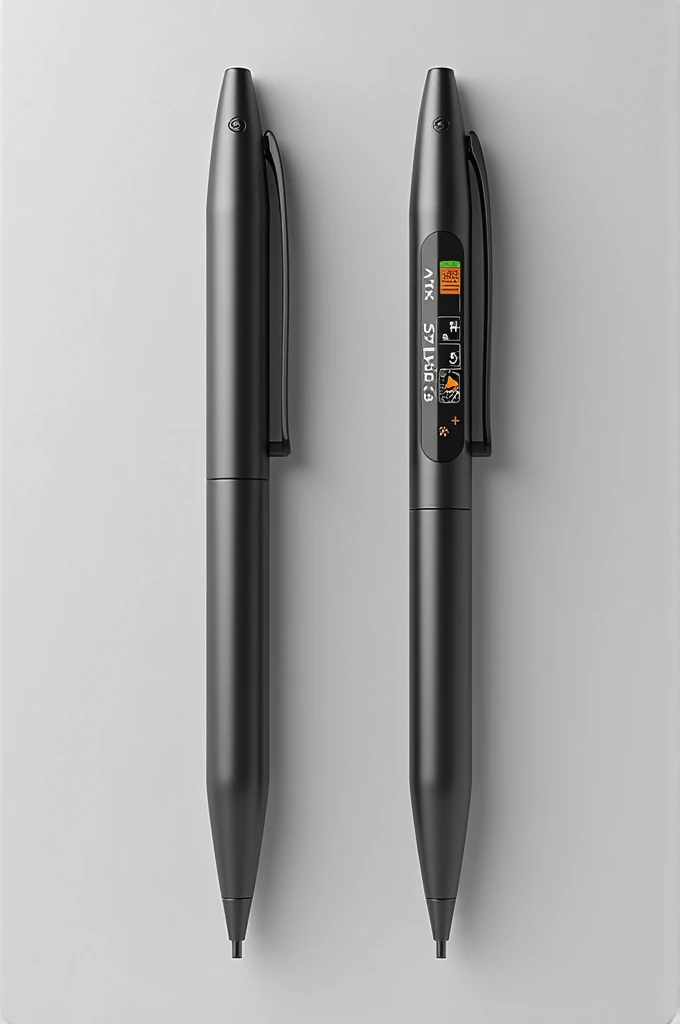 Make me a ballpoint pen that has a small screen on the side