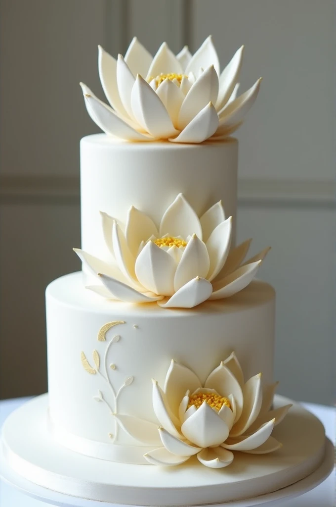 Lotus flower design cake