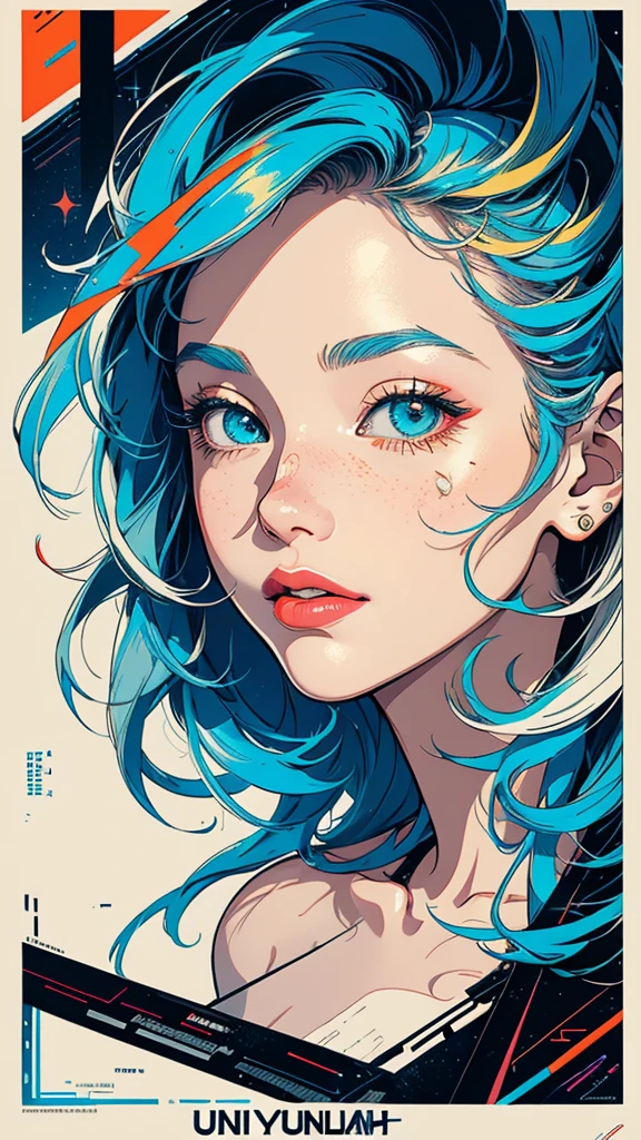 (((masterpiece, highest quality))),(((solo:1.2))),(((1girl:1.2))),32k wallpaper, very detailed, poster, vintage science fiction,(((((geometric cinematic movie poster))))),(((((bauhaus))))), shape,(((abstract))),(mid century modern),movie poster,(((((portfolio))))),(((((Close-up))))),(((((bust up))))),((((more various angle)))),(((highlight))),((((heterochromia)))),(((complete. detailed face))),(((Extremely talented))),(((most complecated machine))),unlimited colorful color scheme,