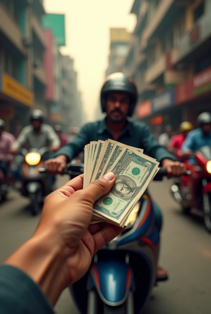 How much money did I earn in 1 month by sharing a ride on a Motor bike?in Dhaka City