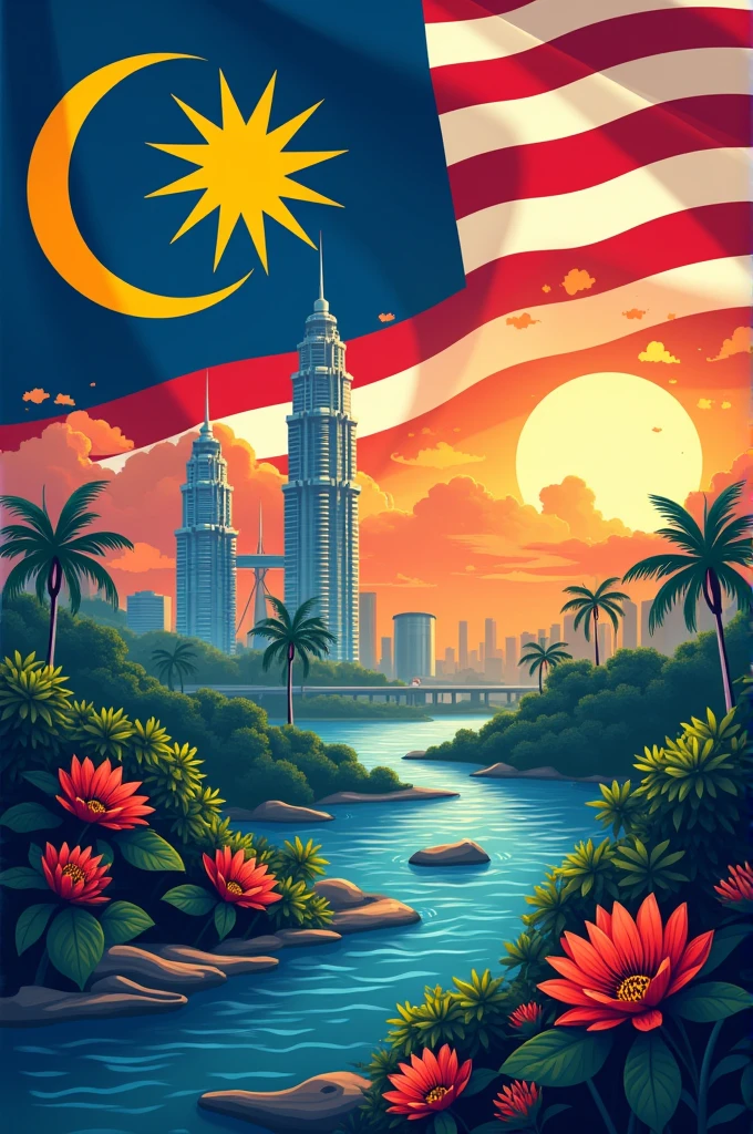 Create malaysia independent day poster