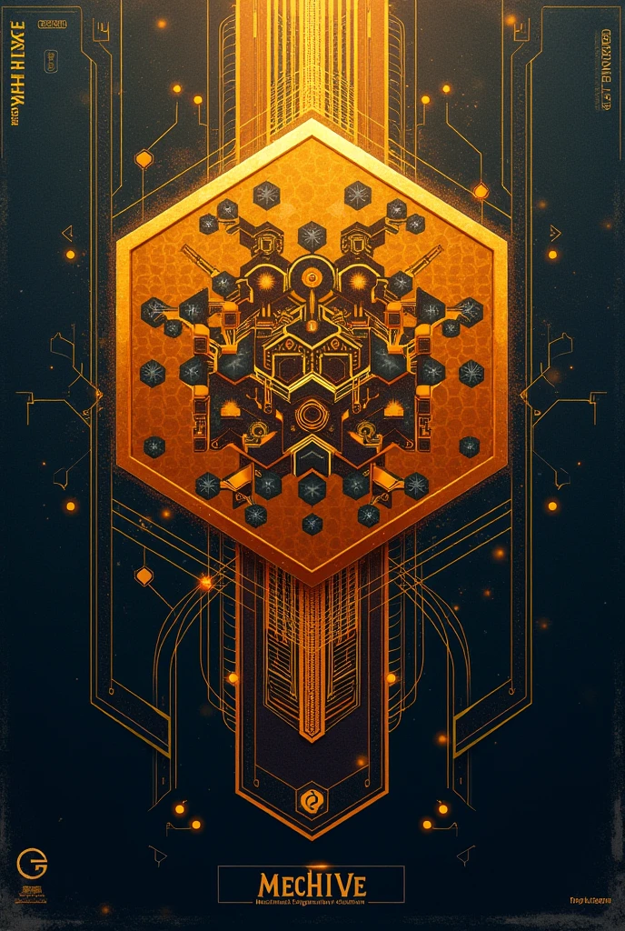 A poster for a college's mechanical engineering association named 'MechHive'