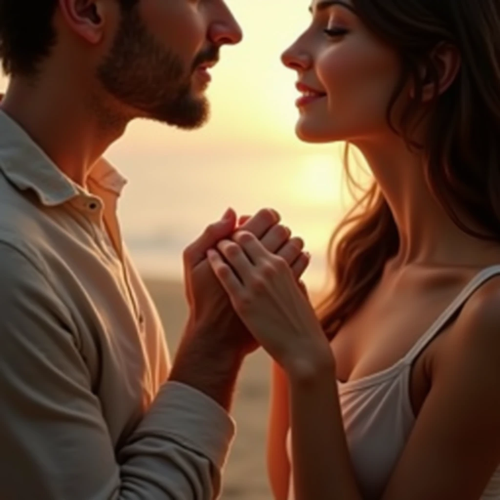 Holded hands of a couple