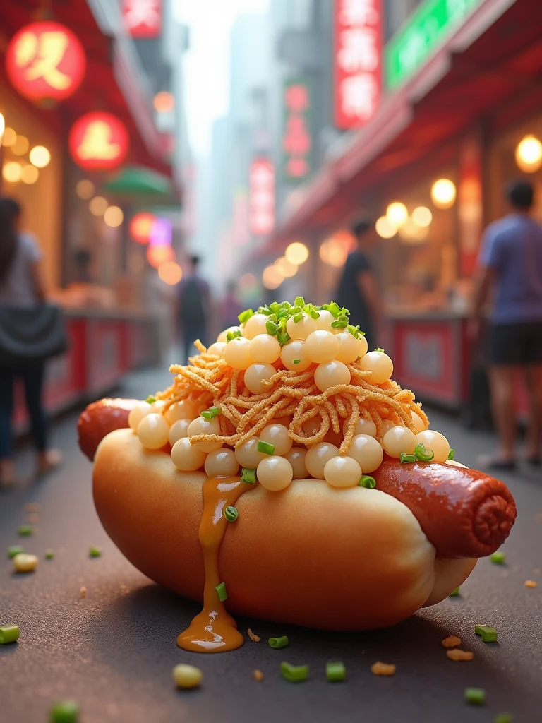 combo hotdog and bubble tea