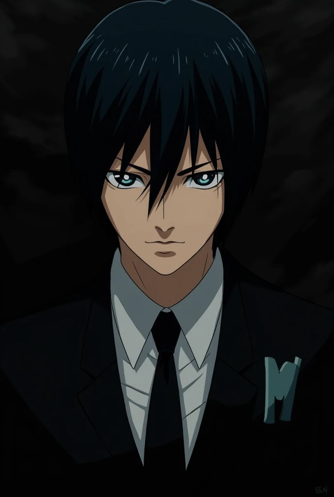 Make a portrait wallpaper of teru mikami from death note