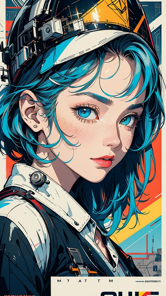 (((masterpiece, highest quality))),(((solo:1.2))),(((1girl:1.2))),32k wallpaper, very detailed, poster, vintage science fiction,(((((geometric cinematic movie poster))))),(((((bauhaus))))), shape,(((abstract))),(mid century modern),movie poster,(((((portfolio))))),(((((Close-up))))),(((((bust up))))),((((more various angle)))),(((highlight))),((((heterochromia)))),(((complete detailed face))),(((detailed futuristic machine))),(((most complecated machine))),unlimited colorful color scheme,(((Absolutely mechanic background)))