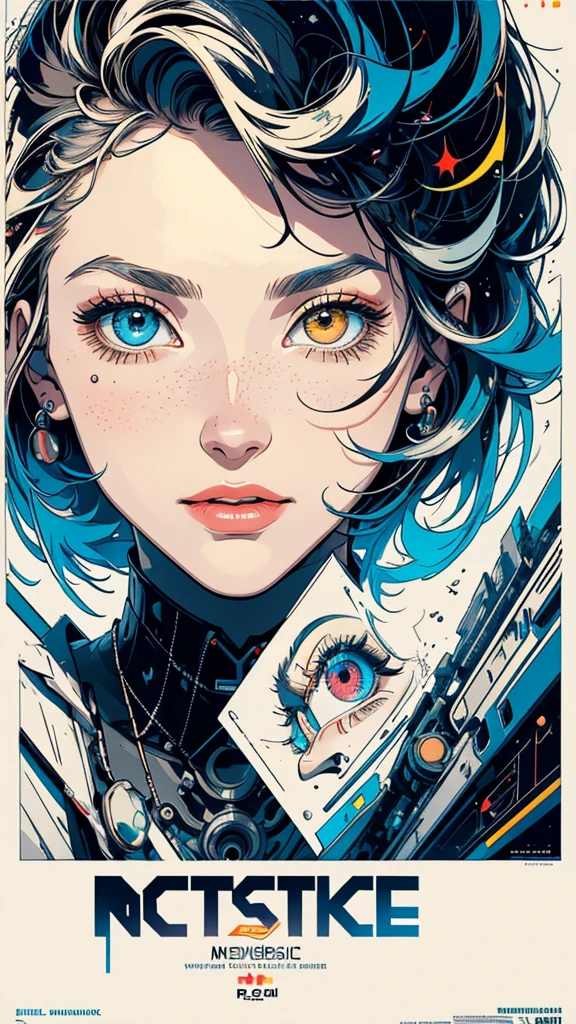 (((masterpiece, highest quality))),(((solo:1.2))),(((1girl:1.2))),32k wallpaper, very detailed, poster, vintage science fiction,(((((geometric cinematic movie poster))))), ((bauhaus)),(shape),(((abstract))),(mid century modern),movie poster,(((((portfolio))))),(((((Close-up))))),(((((bust up))))),((((more various angle)))),(((highlight))),Vast landscape,((((heterochromia)))),(((complete. detailed face))),(((Extremely talented))),(((most complecated machine))),(Colorful color scheme)