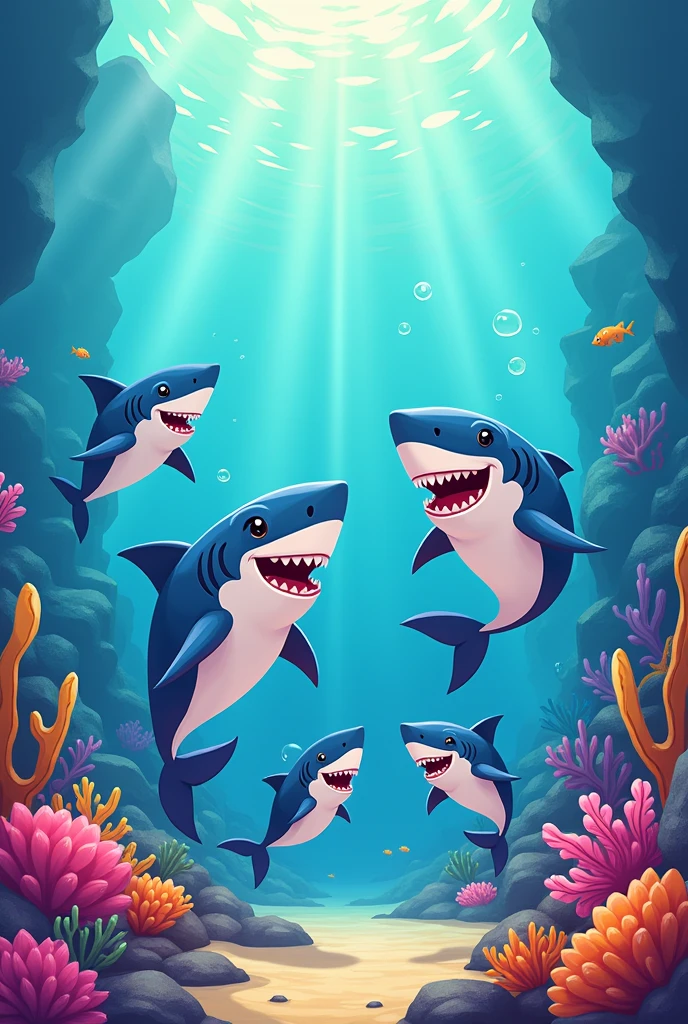 Cartoon sharks