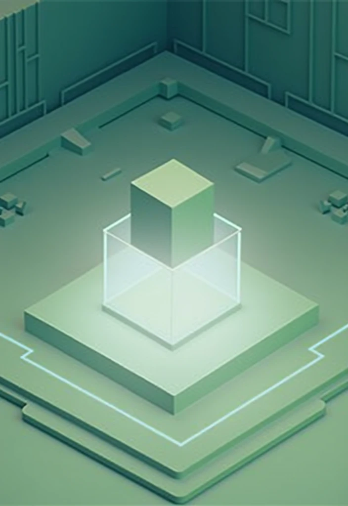 abstract geometrical background, floating square, isometric box, isometric line, digital background, pattern, vector, best quality, 8k, highres, masterpiece, ultra-detailed, photorealistic, studio lighting, extreme detail description, vivid colors, 3D render, minimalist, vibrant colors, geometric shapes, clean lines, symmetry, cinematic lighting.