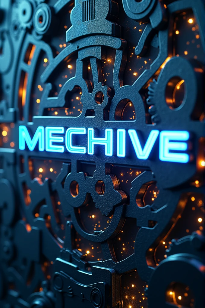 A futuristic poster for a college's mechanical engineering association. Name of the association is MechHive. Put the name on the centre of the poster.