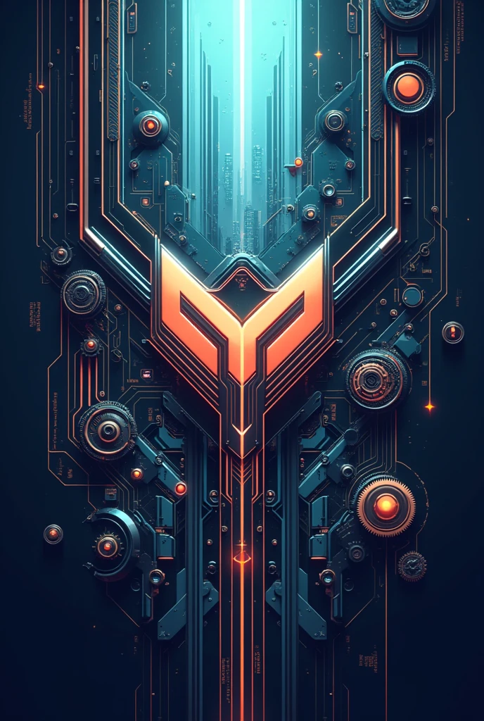 A futuristic poster for a college's mechanical engineering association. Name of the association is MechHive. Put the name on the centre of the poster. Make it a little more related to mechanical engineering.