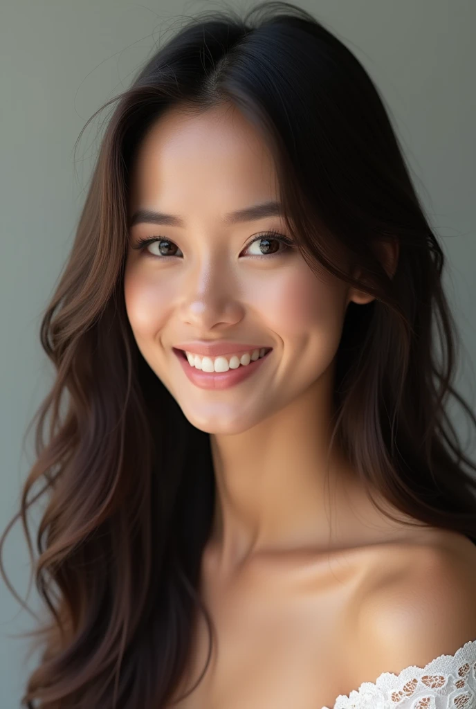 Photorealism 1.4 realistic realism high detailed definition photoshoot sessions Malay adult women beautiful faces have dimple long straight hair smile