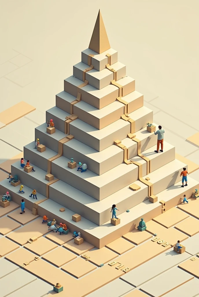 Make me a board game that is played by square and has to go up like a pyramid