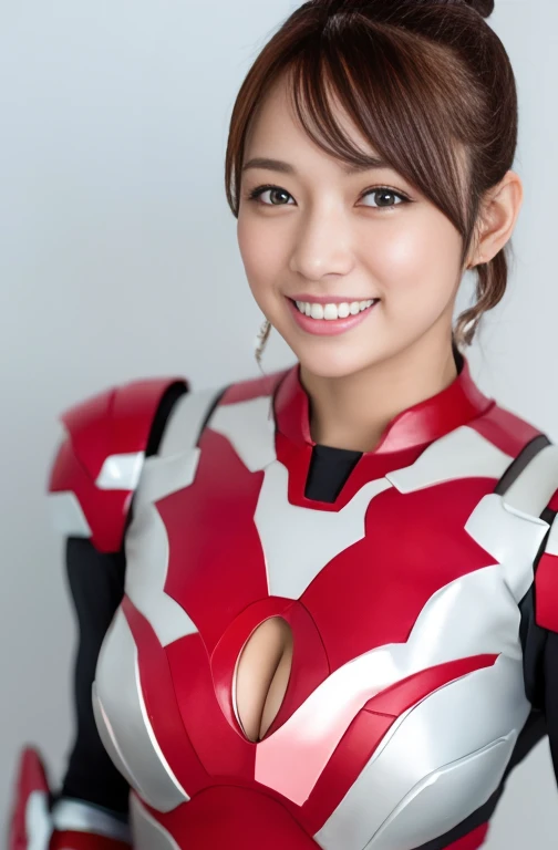 （Highest quality、In 8K、Masseter muscle area、Delicate illustrations、Kneel and stand:1.4、Big Breasts:1.4, Wearing a shocking pink and white Iron Man suit:1.5)、Two beautiful and seductive Japanese women、Plump body、Black curly hair、smile、Coastal