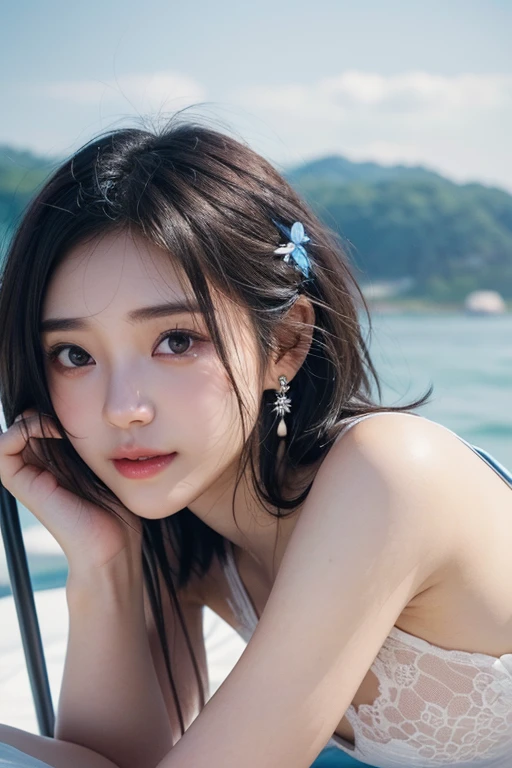 (2 Japanese girl,), (Small breasts:1.5,),(solo,Textured skin, Detailed skin,Detailed face,Detailed eyes,detailed posing,Natural eyebrows,Perfect limbs,High detail, Highest quality, Super detailed, Surrealism, ,8k,RAW Photos,Photographicism,Professional Lighting,Portrait Photography,),((Black Hair, Dark Eyes,Natural Makeup,Simple earrings,Bob Hair,happiness/joy)),(((Hitachi Seaside Park,One-sided nemophila)))