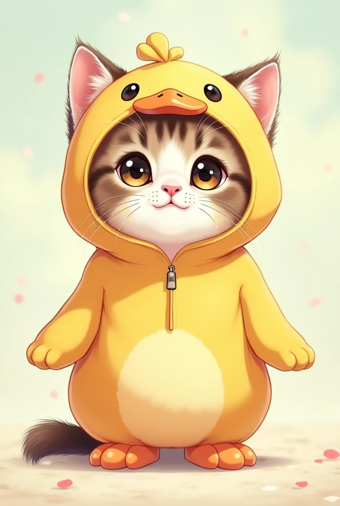 British Shorthair,Anime Touch,Baby Cat,Cat in a duck costume、ピンクねこ