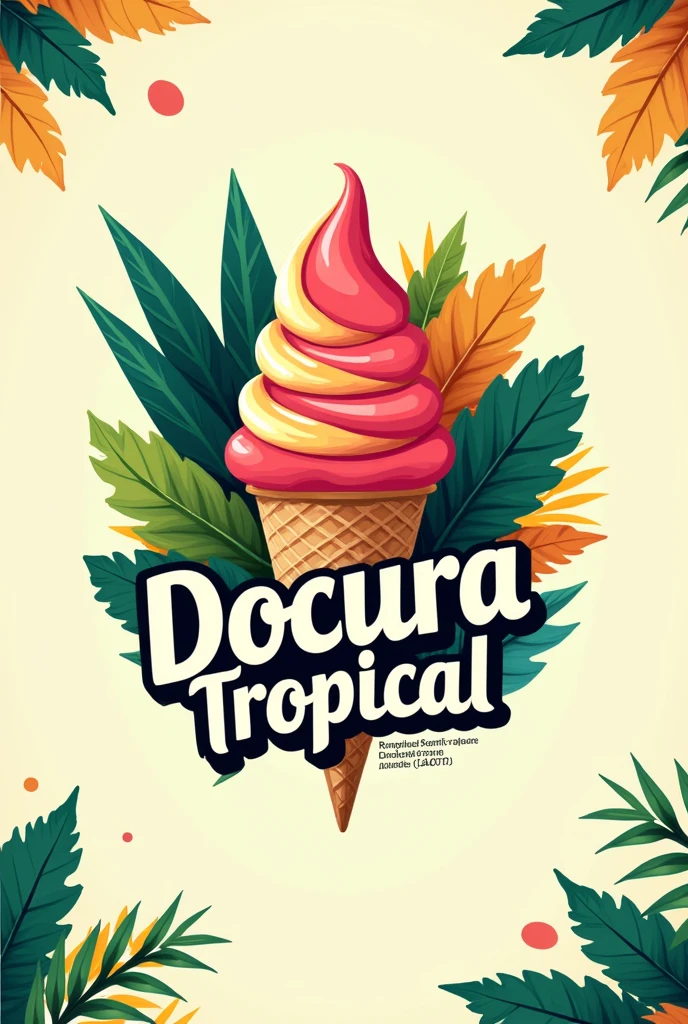 I have a gourmet ice cream company but I don't have a logo. Create a logo "Tropical Sweetness" the name has to be in Portuguese. is the name of the brand that has a creative modern design from a multi-million dollar company and unique is based on the culture of Angola an arrogant design
