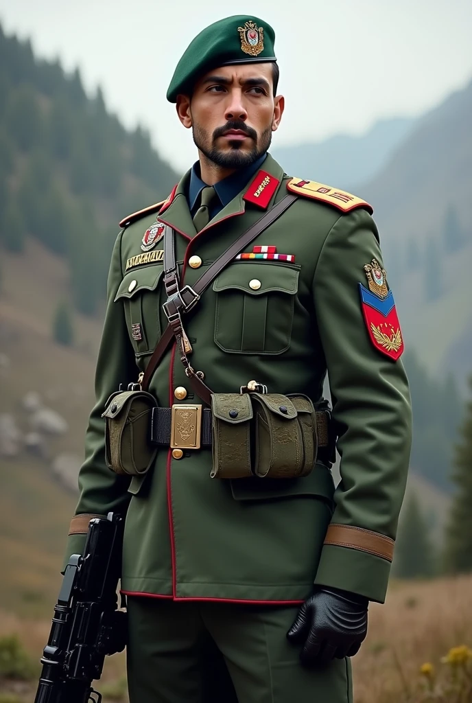 Russian military uniforma Azerbaijani soldier