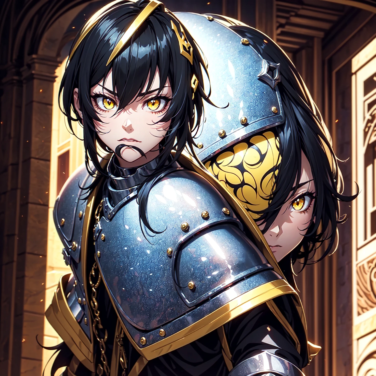 128K Ultra High Definition,
128K Ultra High Quality,
128K Ultra High Resolution,
Best Definition,
Best Quality,
Best Resolution,
Perfectly Detailed,
Perfectly Designed,
Extremely Detailed,
Extremely Designed,
Hyper Detailed,
Hyper Definition,
Hyper Quality,
Hyper Resolution,
Masterpiece,
(((Anime))),
Body Shot,
(((Boy))),
Handsome,
Muscular Body,
(((Black Mid Hair))),
(((Yellow Eyes))),
(((Obsidian Warlord Armor))),
(((Inside Of Medieval Royal Palace Background Scenery))),