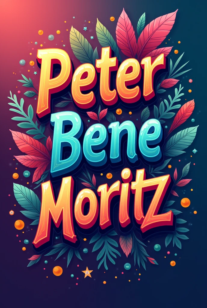 Peter, With, Bene and Moritz as lettering
