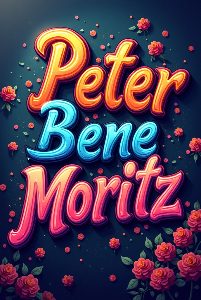 Peter, With, Bene and Moritz as lettering