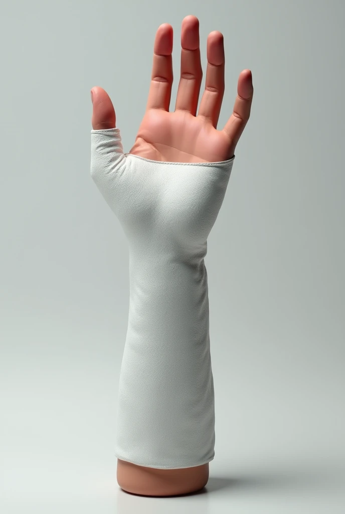 Hand broken with plaster