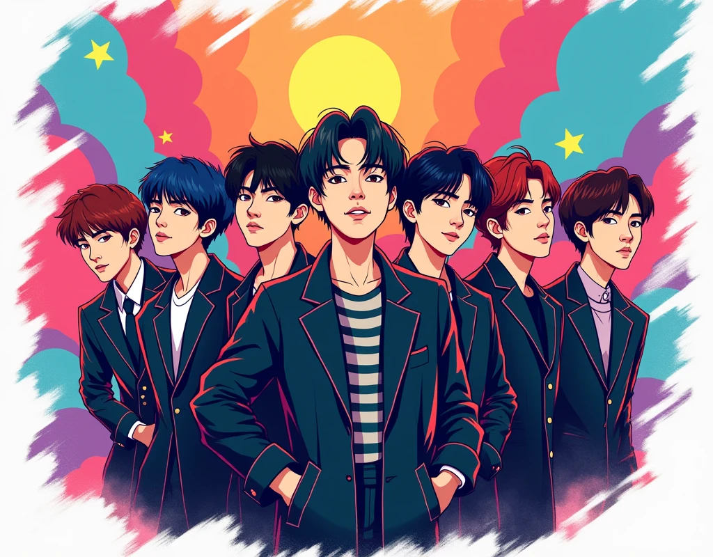 generate bts t shirt print bts cartoon best attractive 