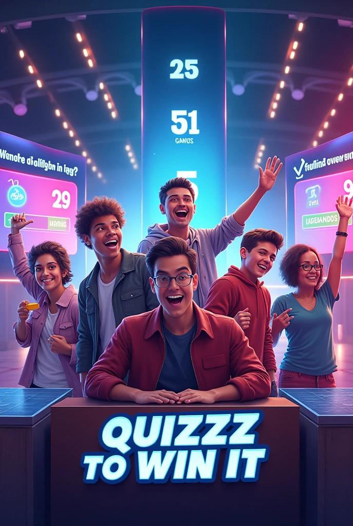 Picture Advertisement for a game called "Quizizz to Win It"