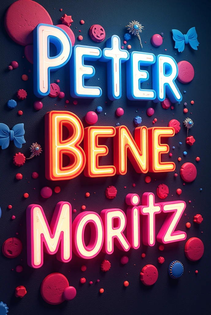 Peter, With, Bene and Moritz as lettering