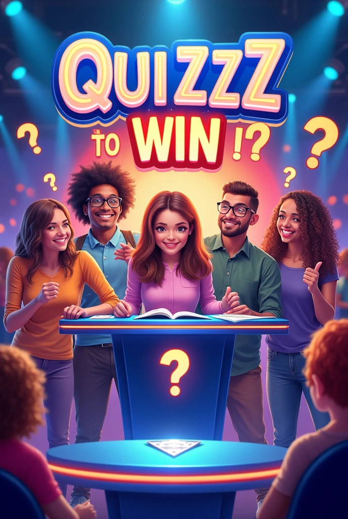 Picture Advertisement for a trivia game called "Quizizz to Win It"
