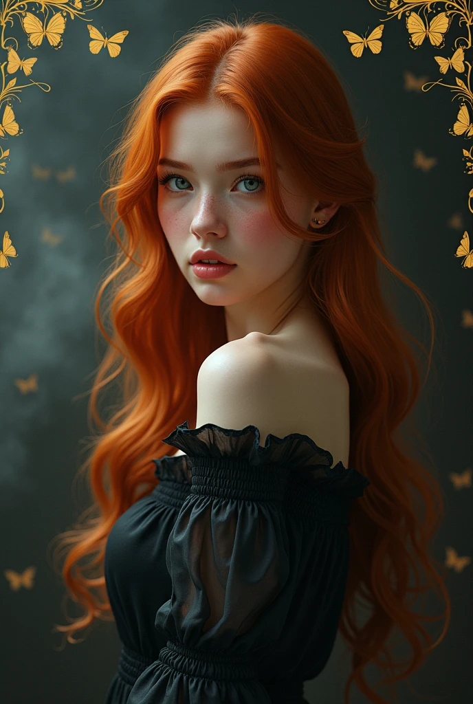 (solo, full body photo:1.3), (action packed:1.3), (haze, fog, mist:1.3), chiaroscuro, best quality, photorealistic, 1woman, (cute), (24yo:1.2), redhead, long ginger hair highly detailed, 1700'S, digital photography, art by artgerm and ruan jia and greg rutkowski surreal painting gold butterfly filigree, broken glass, (masterpiece, sidelighting, finely detailed Fashionable eyes: 1.2) (perfect oval large eyes that gazes at the viewer), beautiful detailed face, blue gorgeous perfect eyes, (blonde hair ponytail), (attractive young woman:1.3), (thick amazing hair), (seductive:1.1), (blushing:1.1)