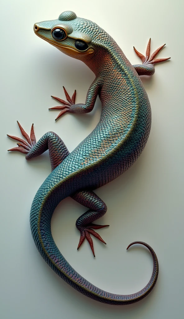 Very beautiful salamander, whole body