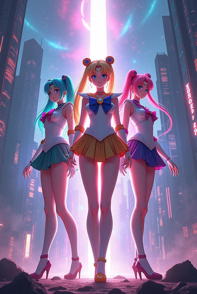 Sailor moon but with honkai impact graphics