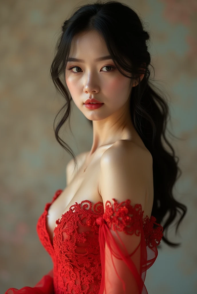 Chinese girl in sexy dress