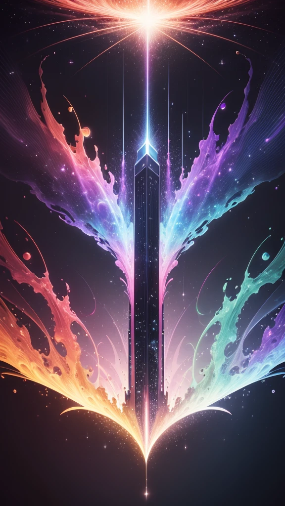 ((ter Quality)), ((artwork)), (be familiar with), Abstract magic rain, universe , performer, music, wallpaper, 4K Ultra Real、16K, Ultra-high resolution, Ultra-high resolution, to be born,wonderful ,future、Iridescent、The world 30 years from now