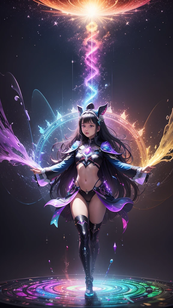 ((Better Quality)), ((artwork)), (be familiar with), Abstract magic rain, universe , performer, music, wallpaper, 4K Ultra Real、16K, Ultra-high resolution, Ultra-high resolution, to be born,wonderful ,future、Iridescent、The world 30 years from now