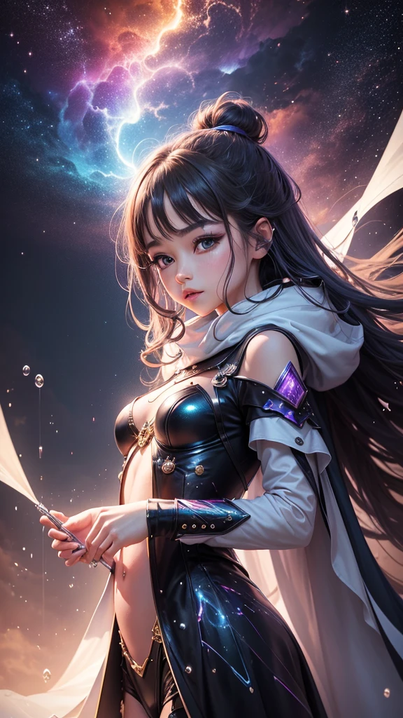 ((Better Quality)), ((artwork)), (be familiar with), Abstract magic rain, universe , performer, music, wallpaper, 4K Ultra Real、16K, Ultra-high resolution, Ultra-high resolution, to be born,wonderful ,future、Iridescent、The world 30 years from now