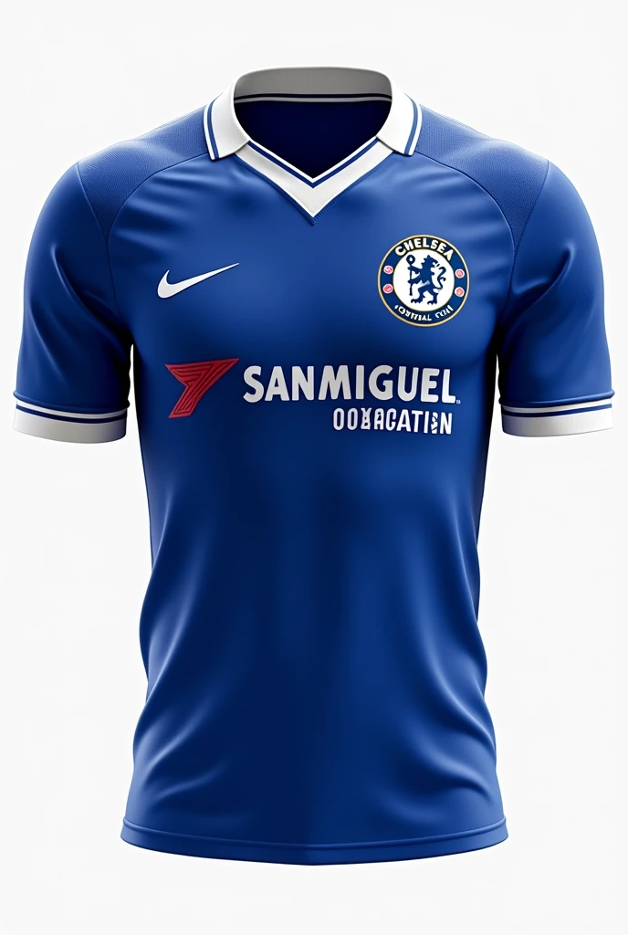 Chelsea FC kit with San Miguel Corporation sponsor
