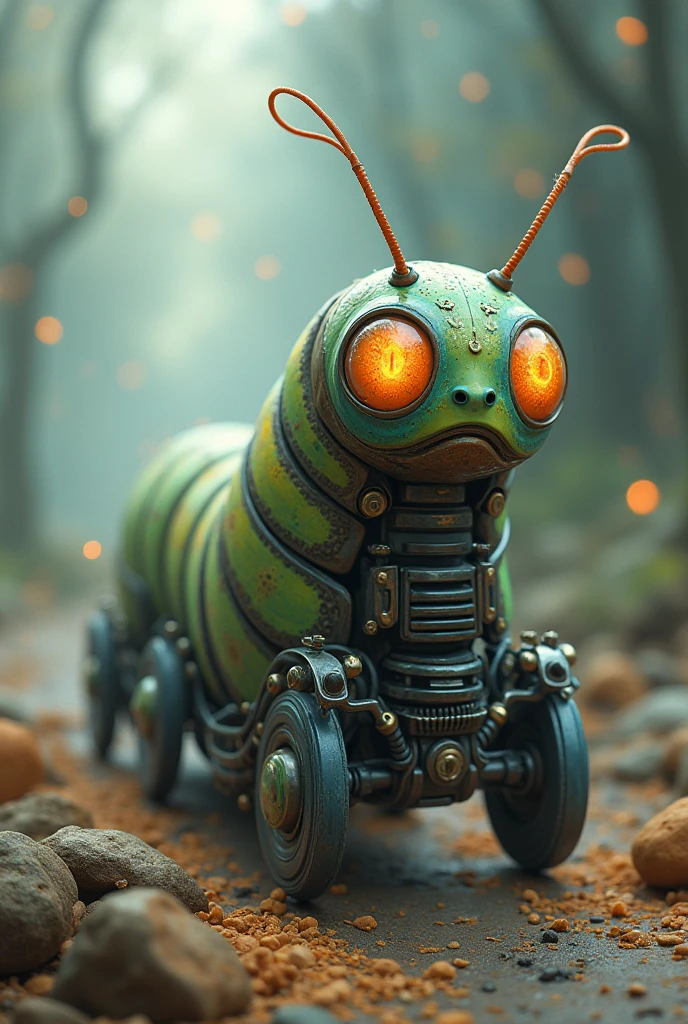 Caterpillar fused with car