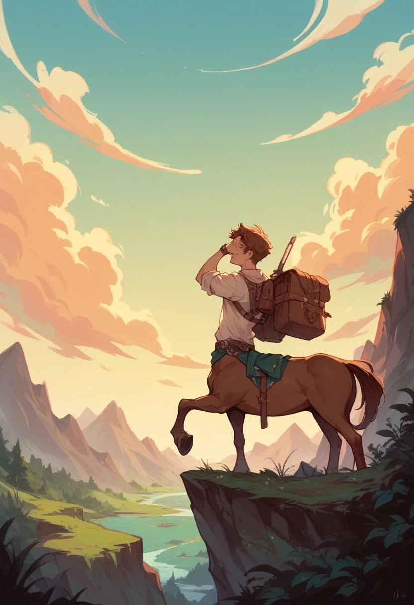 Centaur、Cliff tip、Sunset