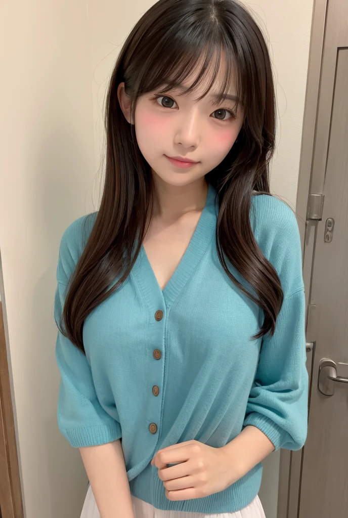 One girl, chest, Blushing, 大きなchest,