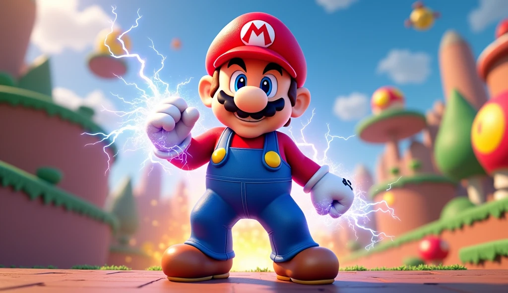 super mario supercharged with, high resolution, HD Model,
