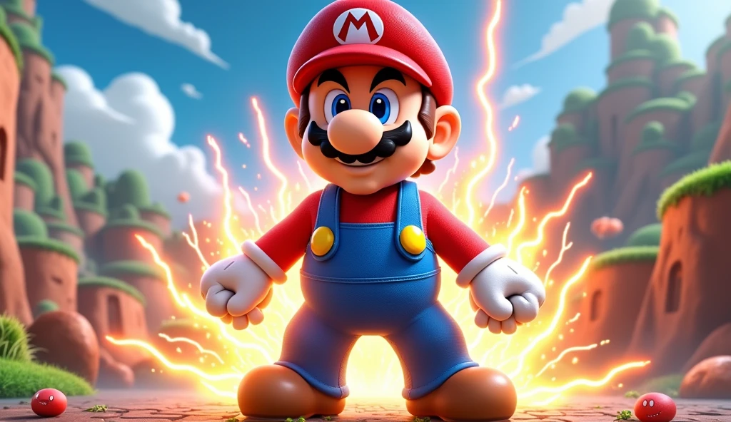 super mario supercharged with, high resolution, HD Model,