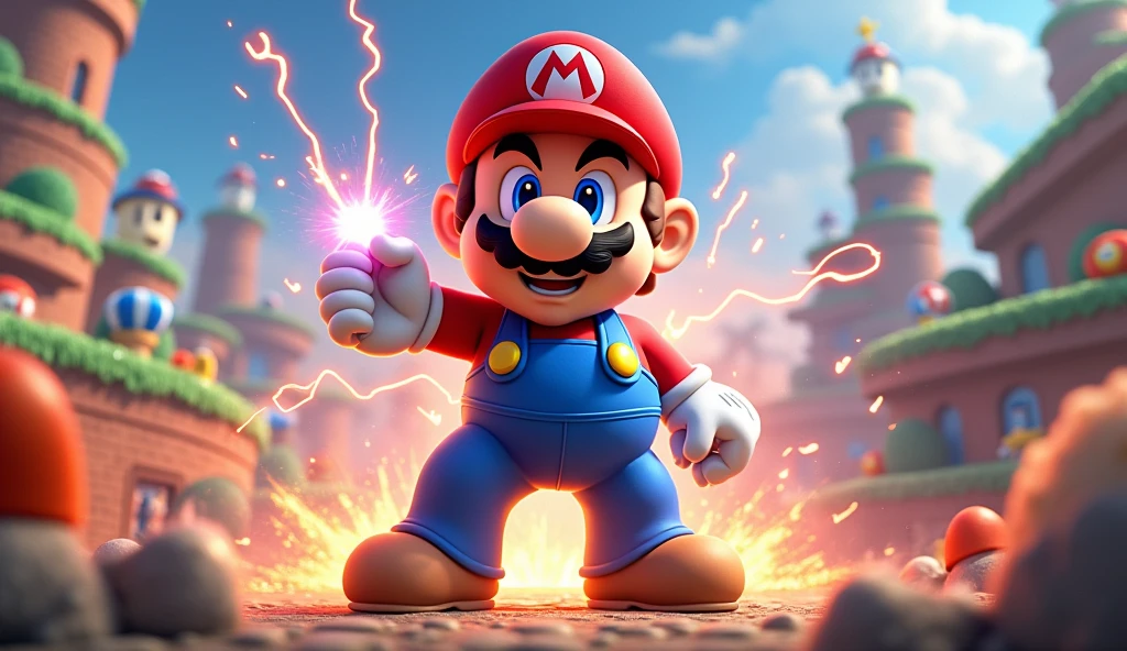super mario supercharged with, high resolution, HD Model, 