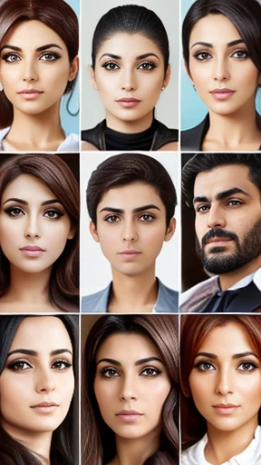 A group of Lebanese focus on the face