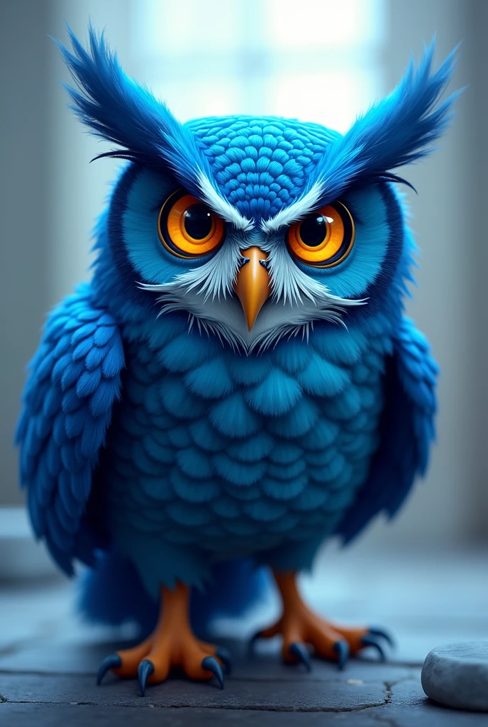 Blue Fury owl animated logo